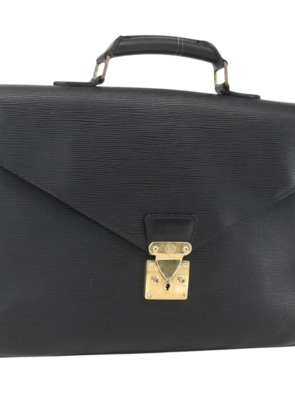 LOUIS VUITTON Epi ServietteConseiller Business Bag Black M54422 LV Auth ka1353